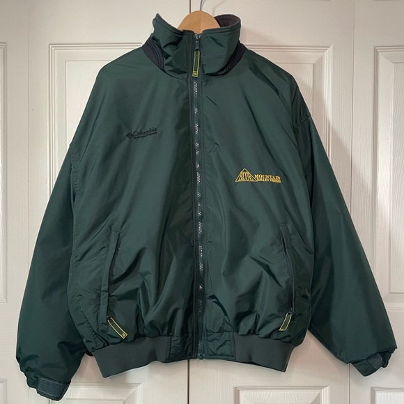 '80's Vintage "Columbia" Men's Large Green Black Fleece Lined Jacket - Picture 2 of 11